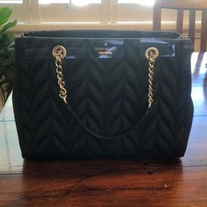 Kate Spade Black quilted arm bag